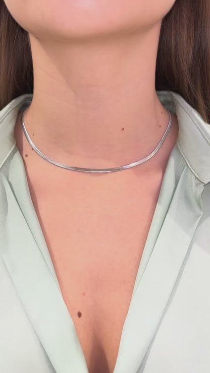 COLLANA SNAKE ARGENTO 4 MM