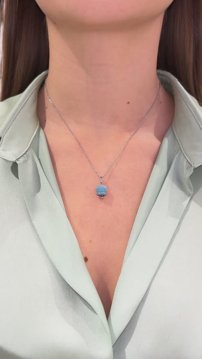 COLLANA CAMPANELLA ARGENTO & AZZURRO