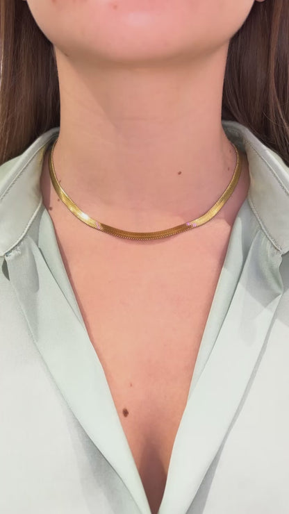 COLLANA SNAKE ORO 5 MM