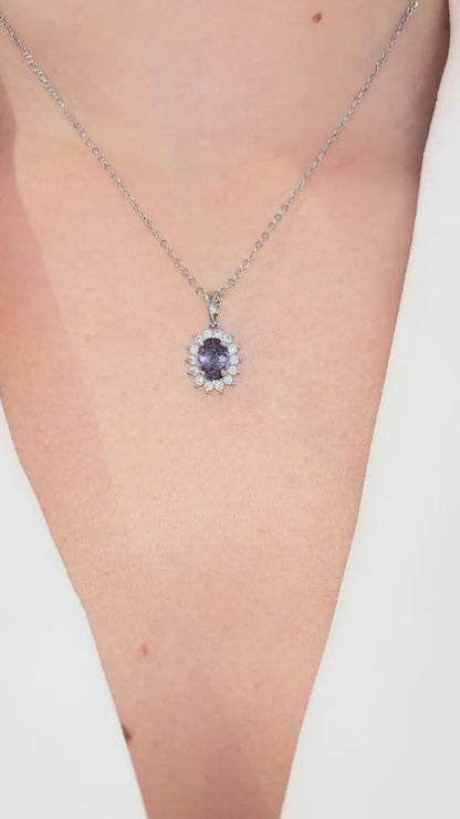 Completo "Kate" 4 pezzi: Argento e Viola