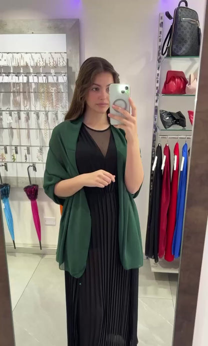 STOLA CHIFFON VERDE SCURO