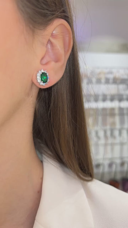ORECCHINI KATE ARGENTO & VERDE