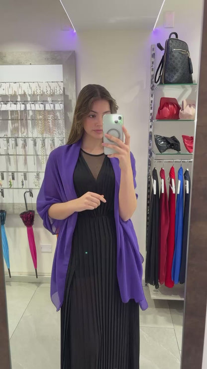 STOLA CHIFFON VIOLA