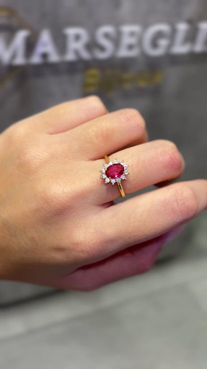 ANELLO KATE ORO & ROSSO