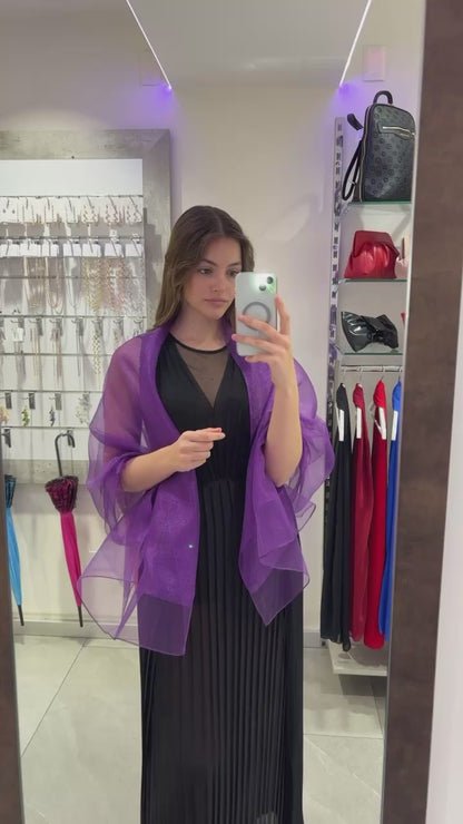 STOLA ORGANZA LUREX VIOLA