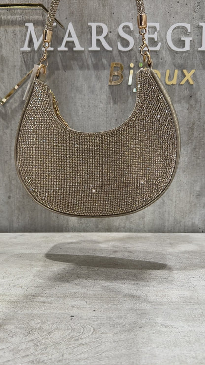 POCHETTE GLITTER ORO