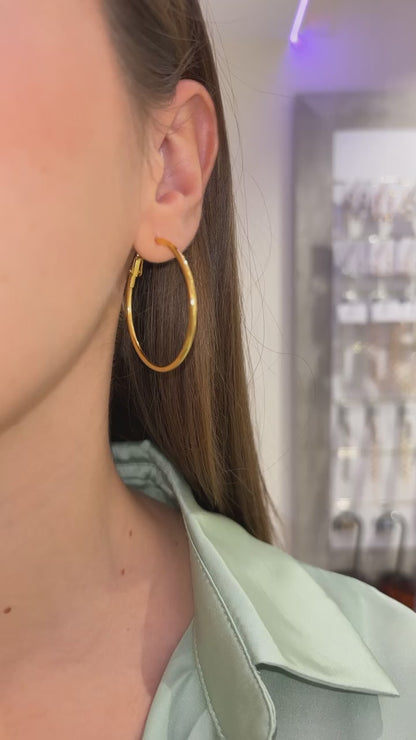 CERCHI SOTTILI ORO 40 mm