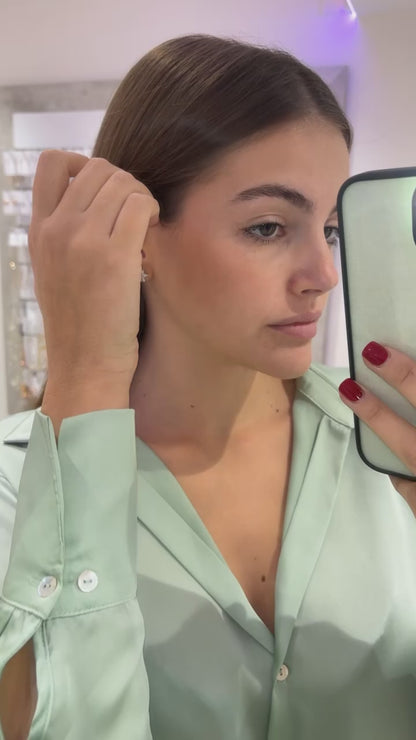 SET ORECCHINI STELLE CRISTALLI ARGENTO