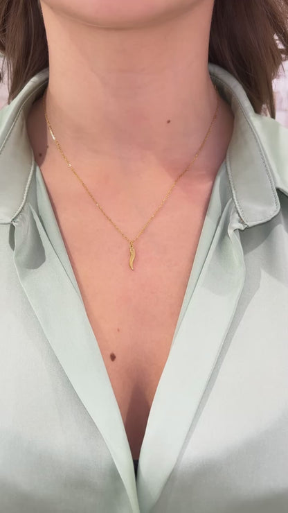 COLLANA CORNETTO PICCOLO ORO
