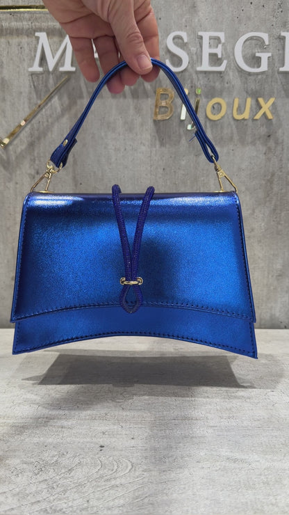 POCHETTE METAL BLU ELETTRICO