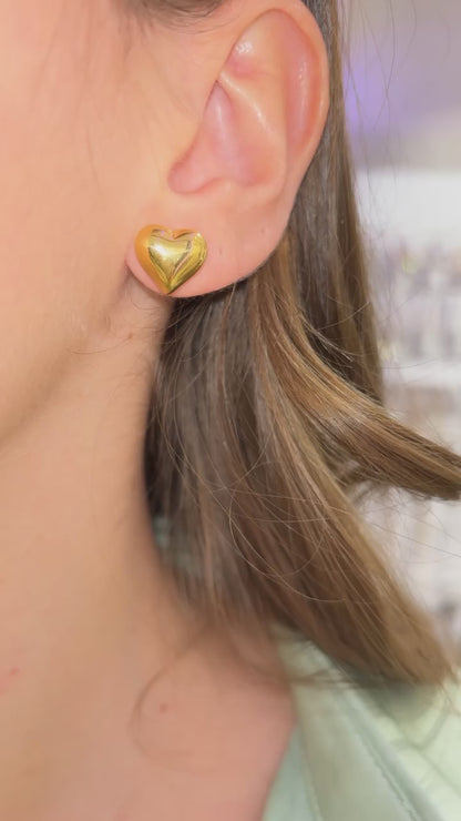 ORECCHINI CUORE ORO 1 CM