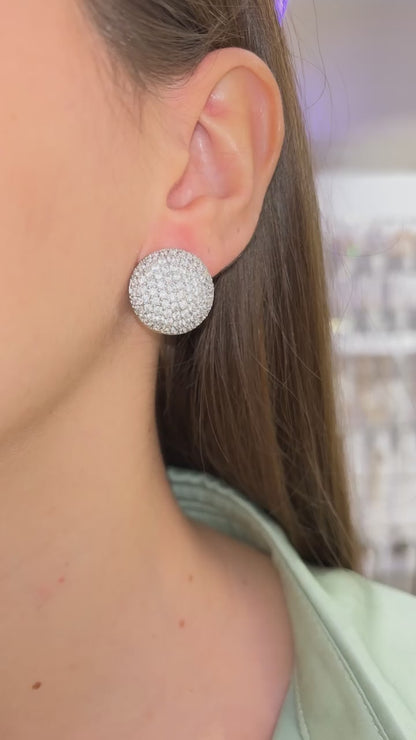 ORECCHINI CLIP BOTTONE ARGENTO