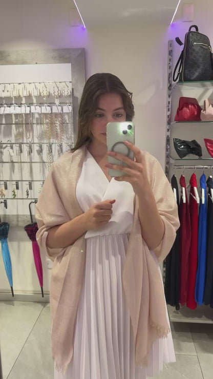 STOLA VISCOSA LUREX ROSA & ORO