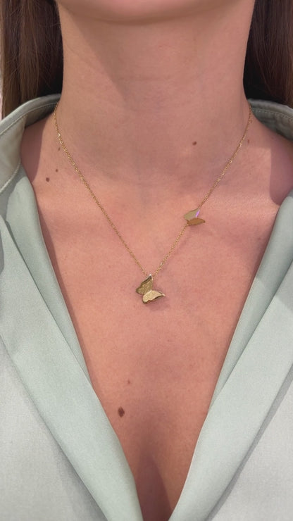 COLLANA FARFALLA 3D ORO