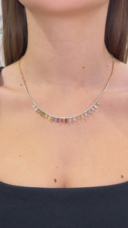 COLLANA GOCCIA ORO & MULTICOLOR