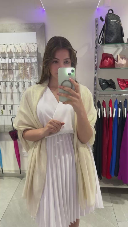 STOLA VISCOSA LUREX ORO MEDIO
