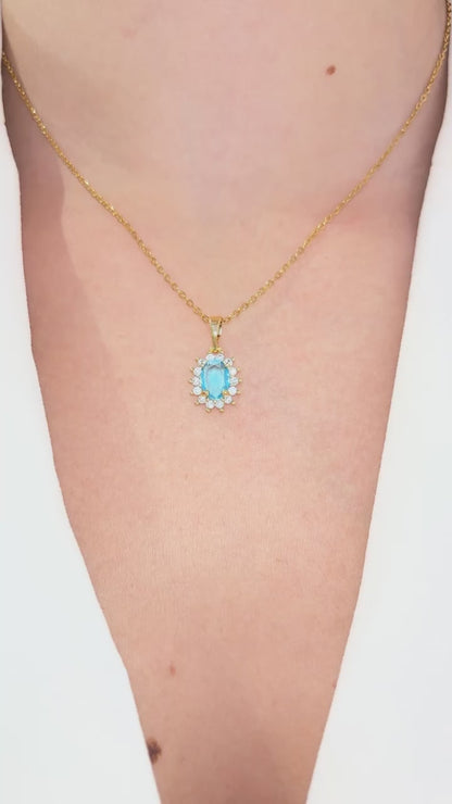 COLLANA KATE ORO & AZZURRO