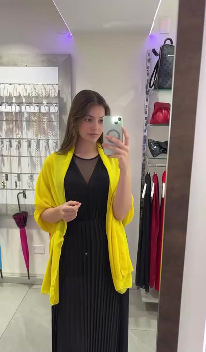 STOLA CHIFFON GIALLA