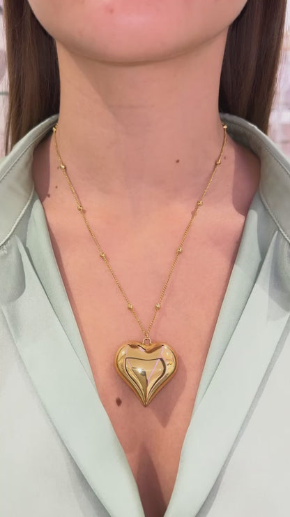 COLLANA CUORE GRANDE ORO