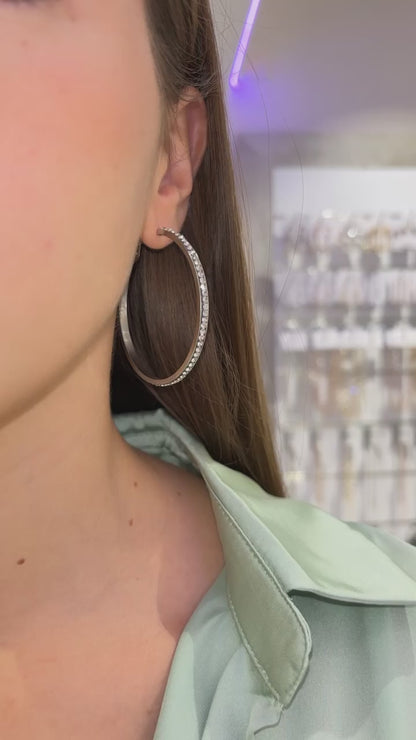 CERCHI DIAMOND ARGENTO 50 mm