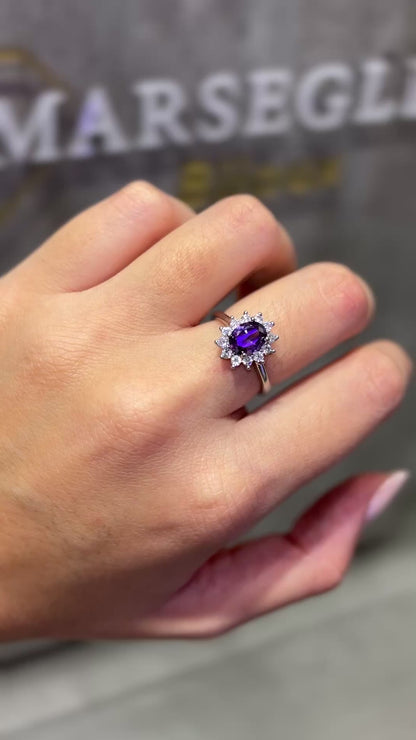 ANELLO KATE ARGENTO & VIOLA