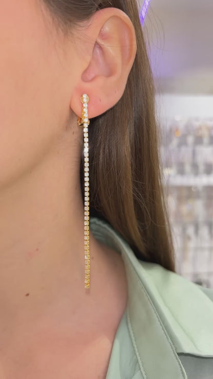 ORECCHINI CLIP 1 FILO STRASS ORO