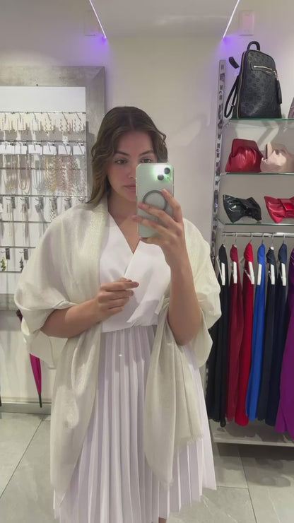 STOLA VISCOSA LUREX ORO CHIARO