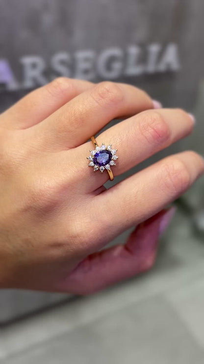 ANELLO KATE ORO & VIOLA