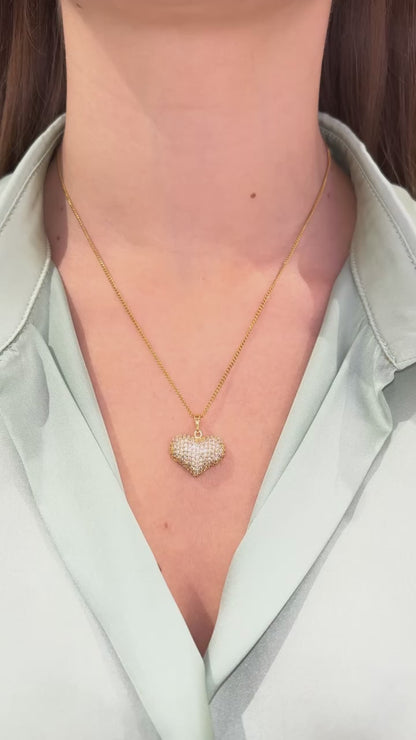 COLLANA CUORE CRISTALLI ORO