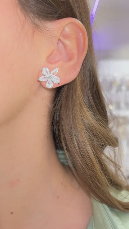 ORECCHINI FIORE ARGENTO