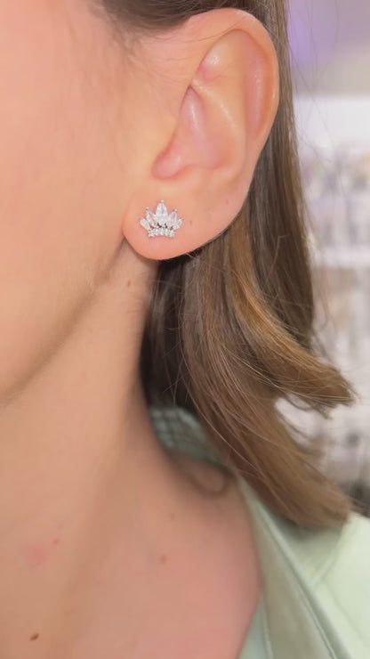 ORECCHINI CORONA ARGENTO