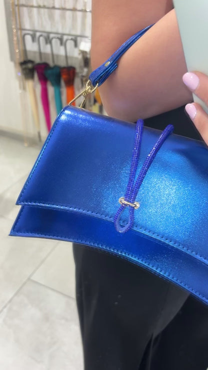 POCHETTE METAL BLU ELETTRICO