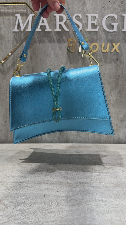 POCHETTE METAL AZZURRO
