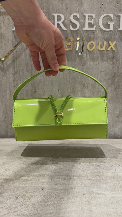 POCHETTE BIMATERIALE VERDE LIME