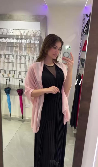 STOLA CHIFFON ROSA PESCA