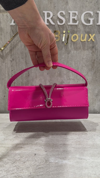 POCHETTE BIMATERIALE FUCSIA