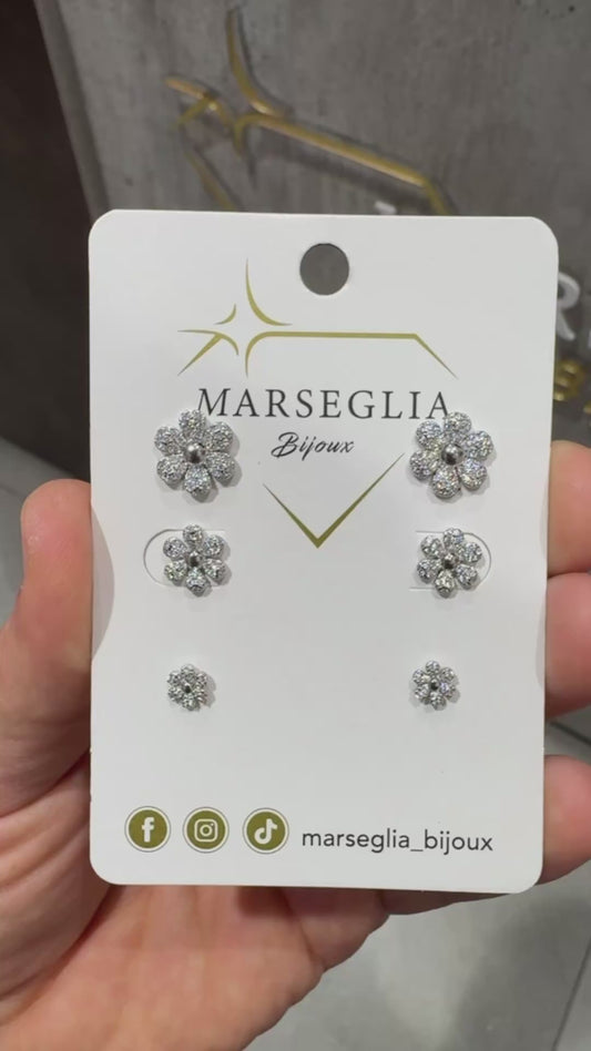 SET ORECCHINI FIORELLINI