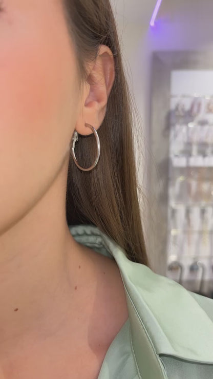 CERCHI SOTTILI ARGENTO 30 mm