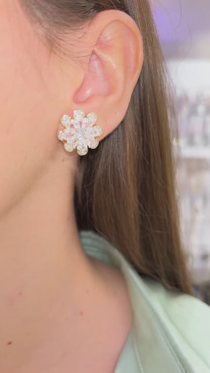 ORECCHINI CLIP FIORE ORO