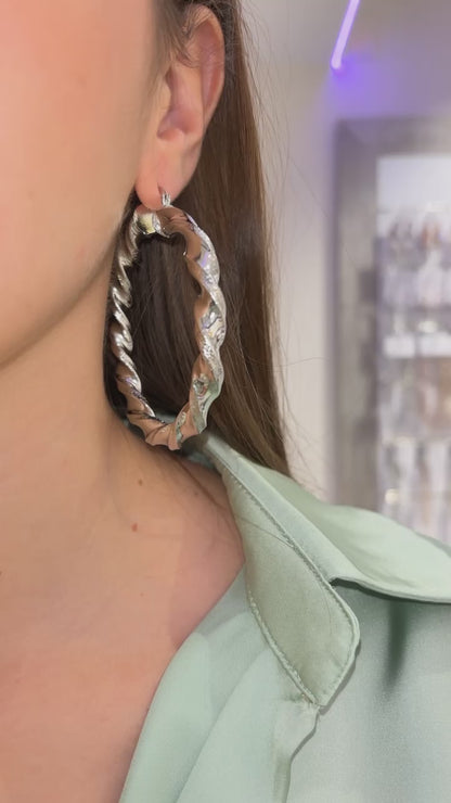 CERCHI TORCHON ARGENTO 70 mm