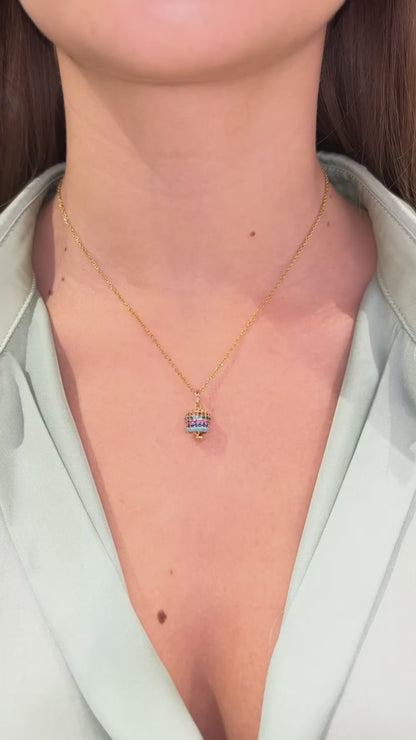 COLLANA CAMPANELLA ORO & MULTICOLOR