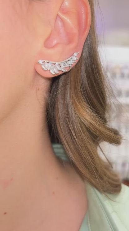 ORECCHINI EAR CUFF GOCCIE ARGENTO