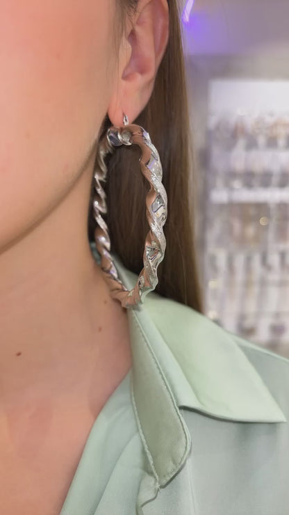 CERCHI TORCHON ARGENTO 80 mm