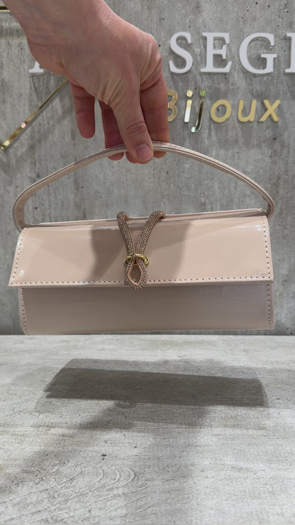 POCHETTE BIMATERIALE NUDE