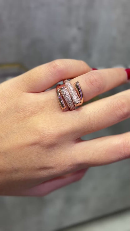 ANELLO INTRECCIO ORO ROSA