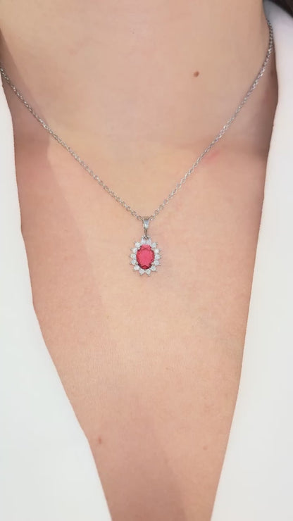 Completo "Kate" 4 pezzi: Argento e Rosso