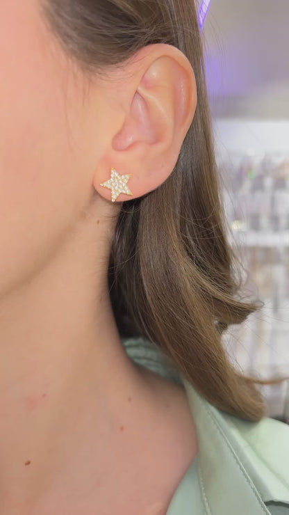 ORECCHINI STELLA CRISTALLI ORO