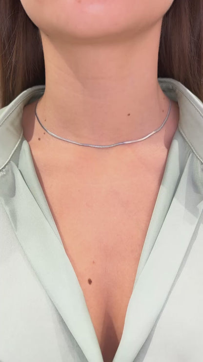 COLLANA SNAKE ARGENTO 2 MM