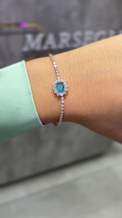 BRACCIALE KATE ORO & AZZURRO