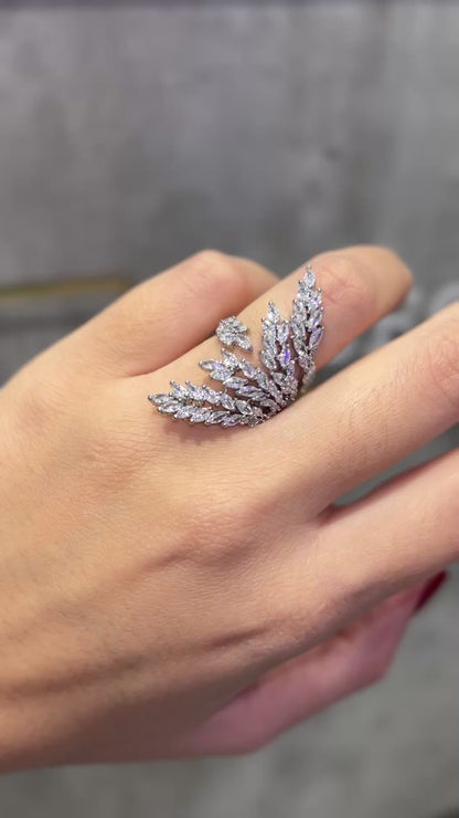 ANELLO PETALI ARGENTO